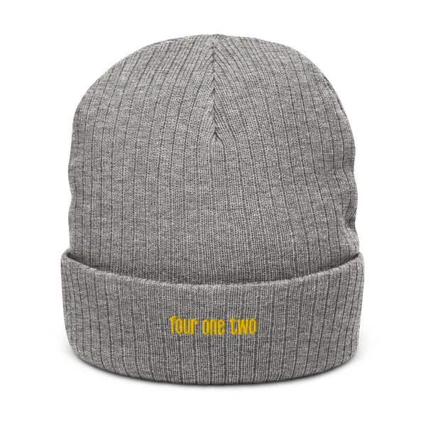 FOUR ONE TWO RIBBED KNIT BEANIE