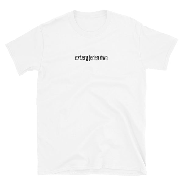 Cztery Jeden Dwa (FOUR ONE TWO | 412) POLISH SHORT-SLEEVE UNISEX T-SHIRT: BLACK PRINTING