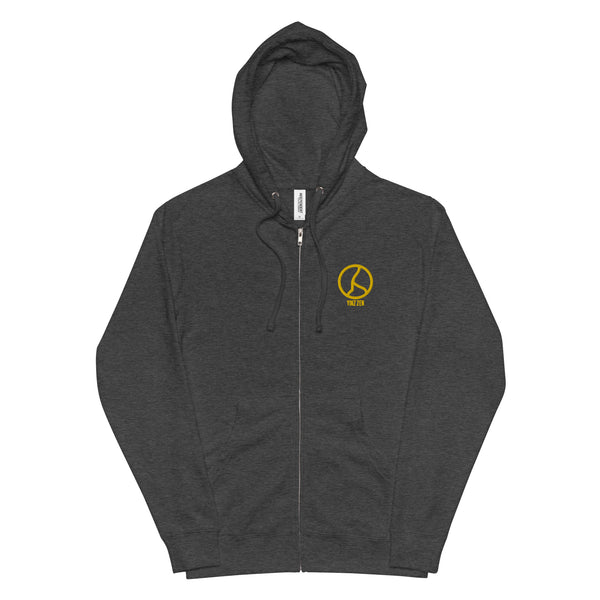 YINZ ZEN ZIPPERED HOODIE - GOLD EMBROIDERY