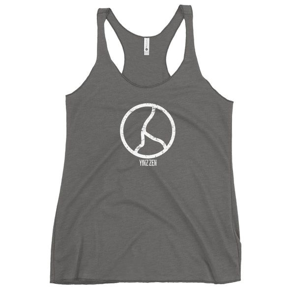 Yinz Zen Women’s Racerback Tank - WHITE PRINTING